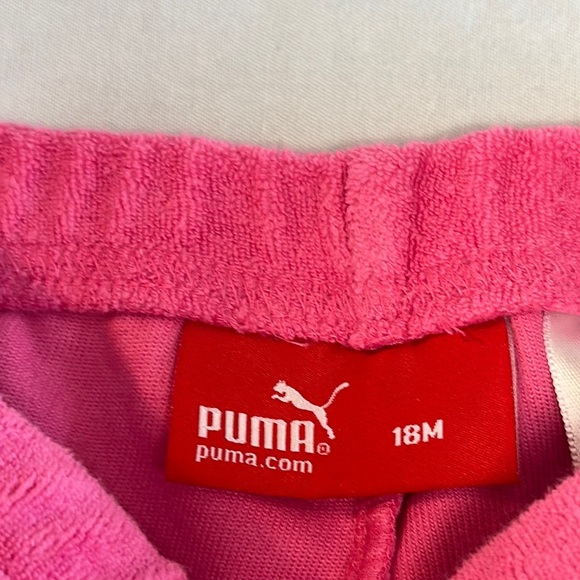 Puma Pink Athletic Terry Shorts - Picture 2 of 3